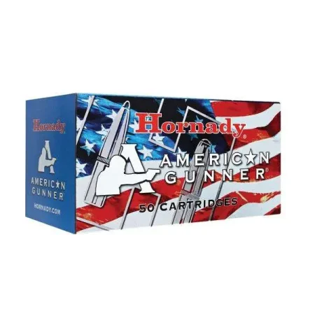 HORNADY AMERICAN GUNNER 223 REM 55GR HP 50RD BX 500RD CASE