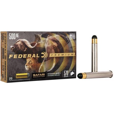 Federal Premium Cape-Shok .500 Nitro Express 3 570 gr Hydro Solid 2100 fps 20/ct