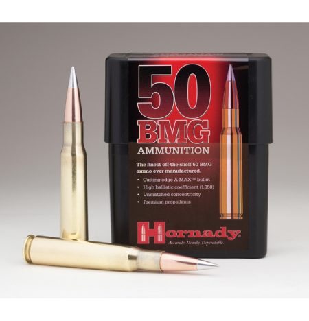 HORNADY MATCH 50 BMG 750GR A-MAX 10RD BX 100RD CASE