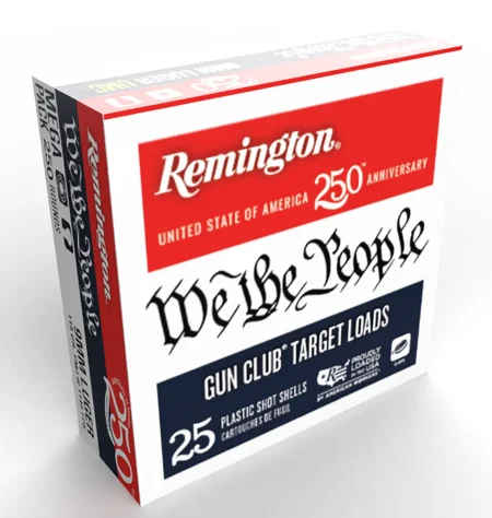 REMINGTON 12GA 2 3/4IN 1 1/8OZ 8 SHOT 1145 GUN CLUB US 250TH 25RD/BX 10BX/CS