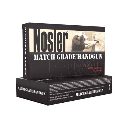 Nosler Match Grade Handgun Ammo .45 ACP 185 gr JHP 915 fps 50/ct