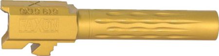 FAXON FITS GLOCK 19 BARREL 9MM - FLAME FLUTED NON THREADED TIN