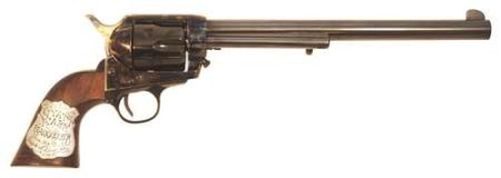 CIMARRON WYATT EARP 45LC OM - FS 10" CC/BL WALNUT W/SHIELD