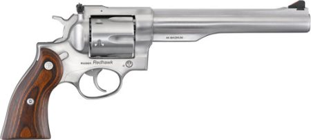 RUGER REDHAWK 44 REM MAG 7.5" - STAINLESS WOOD ADJUSTABE