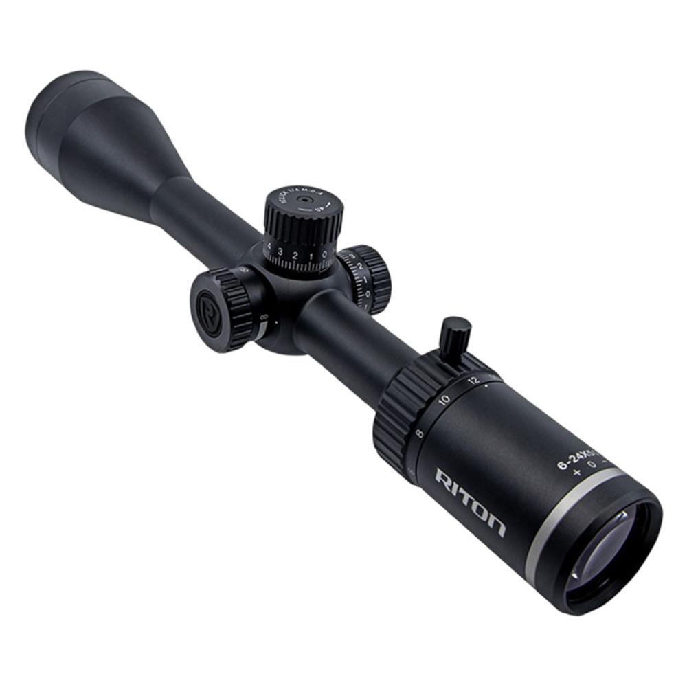 REFURBISHED Riton 1 Conquer Rifle Scope 6-24x50 1" SFP R3 Non lllum. Black